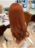 ブリーチカラーオレンジブラウン