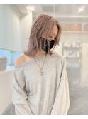 ピンクベージュ/ミルクティー/ブリーチ/カラー/カット
