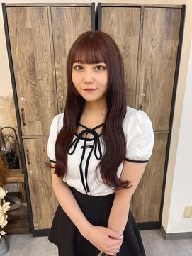 ミョンシル 【myonsil 松本】ロングレイヤー/ピンクブラウン