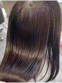 暗髪透明感艶髪ミルクブラウンカラー髪質改善コスメストレート
