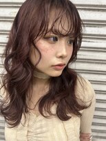 ヴィジュアリスト(VISUALIST)&nbsp;ワインレッド/パーマ風スタイル