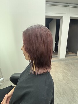 プレジールバイラファブリック(PLAISIR by LA FABRIQUE) 【下田】外はねボブ　ボルドーグレージュ