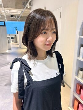 アム(amu) レイヤーボブ/くびれボブ/2wayバング/クセ毛カット/透明感カラー