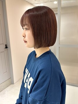 エン バイ ユアーズヘア 銀座店(eN° by youres hair) タッセルボブ ミニボブ 切りっぱなしボブ 前下がりボブ 縮毛矯正