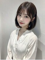 アース 栄店(HAIR&MAKE EARTH) earthショートレイヤーボブミルクティー丸みショートボブ