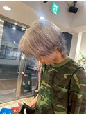 シルバーカラー×メンズショート×エンドカラー【MENS/メンズ】