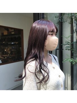 ロング×ラベンダーカラー