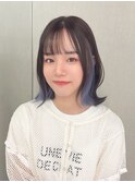 【暖音】インナーカラーで可愛いブルーカラー♪