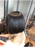 大人簡単まとまりボブ