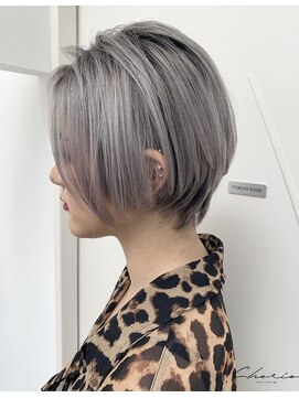 シェリ ヘアデザイン(CHERIE hair design) Short Bob × Pearl White