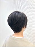 小顔/ショート/ショートグラ/暗めカラー/白髪染め/40代50代60代/