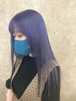 サンク 原宿 表参道(cinq) ラベンダーグレージュ ブルーラベンダー 青紫 ダブルカラー