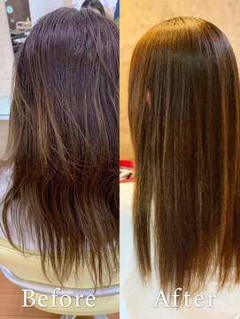 アークスヘアー オレンジべージュスタイリング楽♪煌き美髪ナチュラルストレート