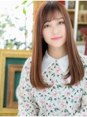 ★大人かわいいショコラピンクエアーストレート20代30代40代★8