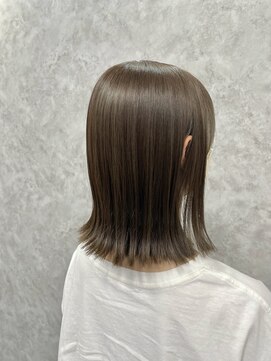 ローカス(Locus) 大人可愛い髪質改善カラーカーキベージュ/ベルボブ