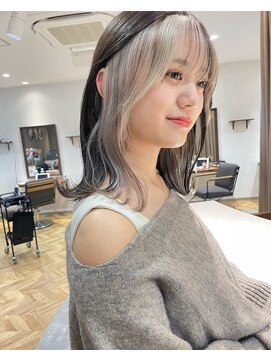 ロンド レア 天神大名店(Lond Le’a) ダブルカラー/インナーカラー/イヤリングカラー/ミルクティ/