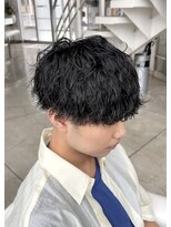 ブランコジーサウス(BLANCO G South) 波巻きスパイラルパーマ ツーブロック マッシュ 骨格補正