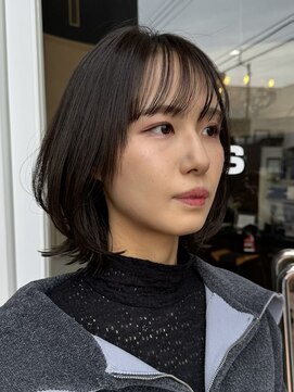 ヘアメイク シンズ レインボー(Hair Make SHIN'S RAINBOW) くびれボブ/外ハネボブ/ボブ/高松/顔まわりカット/暗めカラー