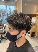 無造作メンズマッシュパーマニュアンスパーマスパイラルパーマ