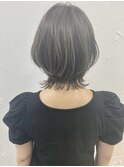 ひし形ウルフ×オフィスハイライトボブウルフ　ウルフカット