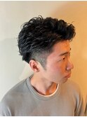 アップバングウェーブパーマ
