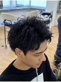 アップバングメンズショート