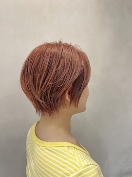 ウル(uru) ☆お客様style☆ピンクオレンジ×ショートスタイル