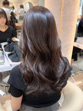 ロンド エスポワール 錦糸町(Lond espoir) ■ 黒髪カタログボブルフネビージュ小顔に見せるヘアワンレン