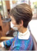 絶壁解消/ひし形/大人可愛い/斜めバング/40代/ミセスヘア30C