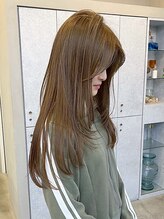 リットバイウェイズ(Lit by WAYS)&nbsp;ブリーチなしダブルカラー/カーキベージュ/ストレート