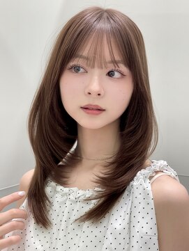 パルス ヨコハマ(PULSE yokohama) ミディアムレイヤーカット内巻き顔まわりレイヤーカット