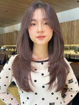 グランド(GRAND)&nbsp;ロングヘア30代40代ストレートレイヤー前髪なし前髪あり表参道