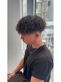 ツイスパ刈り上げマッシュ