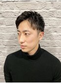 ツーブロックショート×緩アイロンパーマ