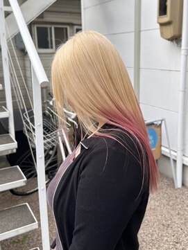 裾カラー/ブロンド/ダブルカラー/ケアブリーチ/髪質改善/新潟