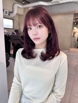 ティア(Tia.)&nbsp;レイヤーカット/髪質改善//縮毛矯正／アプリコットオレンジ