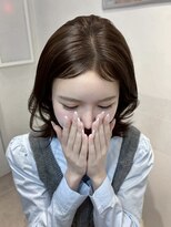 オニキス(ONYX)&nbsp;C28ミディアム韓国レイヤーカットヨシンモリチョコブラウン