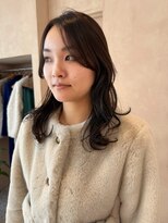 オン キャナルシティ博多前店(on)&nbsp;【晴音】顔まわりレイヤー/ダークオリーブ/ミディアム/20代