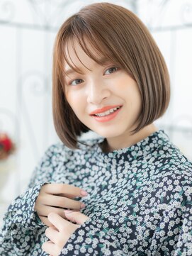 プリモカ 綾瀬(primoC) 綾瀬/髪質改善/ウォームベージュ×美髪前下がりミニマルボブd