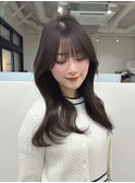 顔周りカット/レイヤーカット/グレージュ