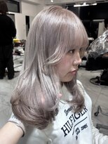 ランテルディ 渋谷(LANTERDIT)&nbsp;ミディアムレイヤー ホワイトグレージュ 3ブリーチ～