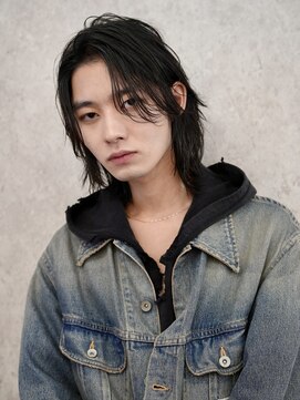 フィフス 大分(fifth) 大分ニュアンスパーマメンズカットセンターパートマッシュウルフ