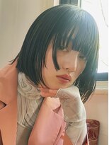 ラモードイワイインターナショナル(La Mode IWAI international) シースルーバング×モードミニボブ