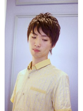 グレイスフルバーバー 赤坂見附店 ニュアンスパーマでこなれ感！！ネオウルフショート＜理容室＞