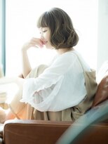 ヘアアンドスパ モーブ 世田谷(hair&SPA Mauve) 大人かわいいエアリーショートオン眉切りっぱなしボブ