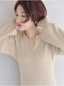 ヘアーアンドアトリエ マール(Hair&Atelier Marl) 【Marl】夏メイクにダークレッドカラーの無造作ショートボブ♪