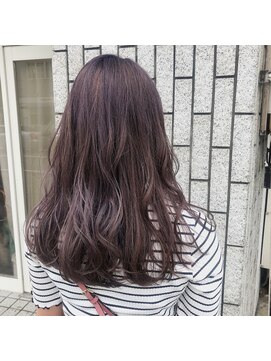 アルマヘアー(Alma hair by murasaki) ラベンダーブルーのロングスタイル