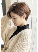 《Agu hair 妹尾》大人かわいい小顔ハンサムショート　ボブ