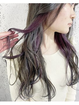 ノア ヘアデザイン 町田店(noa Hair Design) インナーカラー×モーブヴァイオレット