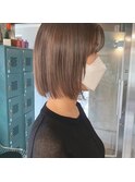 ぱつっとストレート＊切りっぱなしボブ